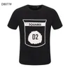 Erkekler Sıradan Erkek Tişörtleri Tasarımcı Hip-Hop Polo Gömlek Baskı Kısa Kol Beyaz Yaka Yaz Polos Tops Tee M-XXXL Siyah Dsquareds D2 5817