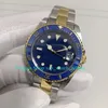 7 Stil med Box Automatiska klockor för kvinnors 36mm Datum Keramik med två ton Guld Steel Blue Dial Armband Folding Clasp Women Sport Ladies Watch