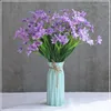 Dekorativa blommor med vas konstgjorda påskliljor narcissus fjäder falsk silkblommor arrangemang för hem bröllop trädgård sovrum dekor