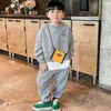 مجموعات الملابس y Spring Fall Kids Patchwork Tracksuit Boys Discal Sweet Sport Suit Adfit