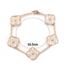 braccialetti con ciondoli gioielli firmati di lusso vc lettera 5 bracciali con fiori a quattro foglie oro 18 carati argento 925 braccialetto con diamanti incisi buc251f