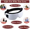 Eye Massager Smart Eye Massager Airbag Air Pressure Bag Eye Mask Care Vibrator Compress Bluetooth Heating Fatigue Relief Foldable Massage 230211