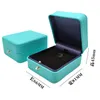 Jewelry Boxes European Romantic Blue Leather Jewelry Gift Box Ring Box Necklace Pendant Box for Ring Pendant Packaging Storage 230211