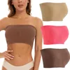 Bustiers & Corsets 3 Pieces Double Layers Strapless Bra Bandeau Tube Removable Padded Top Stretchy Seamless Boob Crop Spaghetti Strap