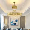 Chandeliers 2023 Hollow Duplex Building Crystal Chandelier Spiral Staircase Post-modern Luxury Living Room Lamps