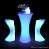 Illuminerad LED -rund cocktailbord f￶r kaffestation/fest/hotell/bar kreativt soffbord LED -bubbelljus