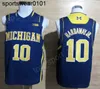 College Michigan Wolverines Trikots Basketball Glenn Robinson III 1 Trey Burke 3 Chirs Webber 4 Tim Hardaway Jr. 10 Glen Rice Jalen Rose