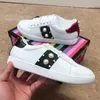 With Box Casual Shoes Luxury Womens Embroidered Pattern Leather Ace Sneaker Designer Men Women Bee Tiger Valentines Day Gift Fashion Beige Ebony Canvas Sneakers