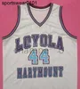 LMU Loyola Marymount Lions University 30 Bo Kimble 44 Hank Gathers Vit retro baskettröja herrsydda tröjor med eget nummer