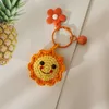 Nyckelringar 2021 Ny ovanlig nyckelkedja Handvävd stjärna Moon Sun Flower Sticked Pendant Jewelry Cute Key Pendant Bag Decoration Unisex G230210