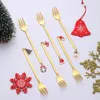 Decorações de Natal 2023 Ano Fork para Casa para Presentes de Natal Navidad Decoração de Table Kerst Noel