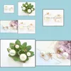 Boucles d'oreilles en perles de mode, bijoux coréens, vente en gros, doubles perles, or de mariée, grande boule de bonbons, livraison directe Dhfjs