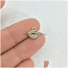 Charms Eruifa 10Pcs 10 6Mm Tiny Lip Rhinestones Gold Plated Zinc Alloy Pendant Jewelry Diy Necklace Bracelet Earrings 2 Colors Dh0Wo