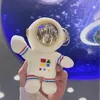 Nyckelringar söt plysch astronaut nyckelring utrymme för män kvinnliga anime biltillbehör skolväska charm vuxen barn gåva