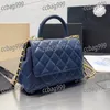 Classic Selzburg Handheld Women Crossbody Designer Bag Matelasse Chain Caviar Calfskin Leather Quilted Luxury Handbag Card Holder Multi Pochettes Clutch 19CM