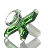 Smoke Glass Bowl Herb Holder X style Colorful Slide Fit Glass Bong Oil Rings Smoking Tool D=23mm H=52mm