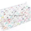 Clusterringen 20 stks/Lot mode sieraden roestvrijstalen ring voor vrouwen eenvoudige cartoon feestgeschenken drop levering 202 dh5b0