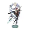 Key Rings Game Genshin Cosplay Upgrade Acrylic Figure Cartoon Stand Model Plate Desk Decor Standing Sign Collections Xiao Diluc Gift G230210