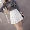 Röcke 2023 Sommer Frauen Plaid Print Rock Casual Hohe Taille Student Plissee Harajuku Nette Süße Mädchen Dance Mini