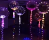 10setlot 18 Inch Luminous Led Balloon 18 Transparent Balloon String Lights Round Bubble Helium Balloons Kid Wedding Decoration