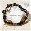 Charm Armband Armband Bangle Gemstone Bead Crystal Millefiori Glass Quartz Chip Stretchy Drop Delivery Jewely DH2Z1