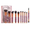 Eye Shadow 10pcsset Diamond Makeup Brush For Cosmetic Foundation Powder Blush Eyeshadow Kabuki Blending Make Up Beauty Tool 230211