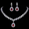 Wedding Jewelry Sets Emmaya Simulated Bridal Silver Necklace Sets 5 Colors Wedding Jewelry Parure Bijoux Femme Party Gift 230211