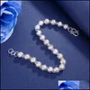 Link Cadeia Sier Jewelry Charm Bracelets Bracelet Bracelet para mulheres Presentes de casamento Droga Droga DH2HJ