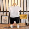 Kleidung Kleidung Sommer Jungen Sets T-shirt kurze Hosen pcsset jahre Baumwolle Sport Brief Gedruckt Set Kinder Anzug