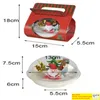 New Portable Round Plastic Mousse Cup Cupcake Boxes Christmas Ball Dessert Cake Box Birthday gift packaging