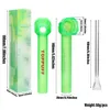 Toppuff Acrylic Cover Glass Pipe Acrylic Gun Water Pipes Hookah Screw on Bottle Converter Smoking Pipes Glow in the Dark Display