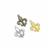 Charms 200pcs/Lot Fleur de lis hanger Antiek Sier Bronze Gold Colors 29x20mm goed voor ambachtelijke drop levering 202 DH05R