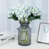 Dekorativa blommor 3/5st White Hydrangea Wedding Diy Bouquet Faux Silk Holding With Stems Baby Shower Party Office Table Decor