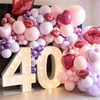 Autres fournitures de fête d'événement 93/73 cm géant anniversaire Figure ballon boîte de remplissage ballon fête d'anniversaire décoration bébé douche mariage ballon numéro cadre boîte 230213