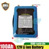 Lithium battery 12.6v 100Ah Waterproof 12V Lithium Ion Battery Pack 100Ah Batteries with 10A charger for inverter electric moto