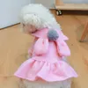 Dog Apparel Princess Pink Dress Autumn Nose Cat Skirts Halloween Girl Costume For Dogs