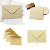 Verpakkingszakken Groothandel 100 stcs/Lot Vintage Kraft Paper Envelope 16x11cm Diy Mtifunction Gift Card Envelops For Birthday Part DHWCD