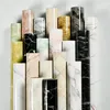 Bakgrundsbilder 60x500 cm WAVY LINES DIY DECORATIVE FILMS Vattentät självhäftande marmor Bakgrund Köksmöbler Klistermärke 3D Väggpapper