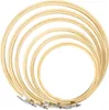 QBsomk 8-26cm DIY Embroidery Hoop Tool Art Craft Cross Stitch Chinese Traditional Circle Loop Bamboo Frame Stretcher Wooden Sewing