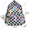 Schooltassen Fashion Lady Lattice Travel Cartoon Tas vrouwelijke plaid schattig college backpack trendy dames tas meisje cool kawaii laptop rugzak 230211