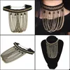 Chokers p￤rlor halsband h￤ngar p￤rlor l￥ng kedja tofs choker krage uttalande h￤nge chunky gotiska smycken sl￤pp leverans dhveb