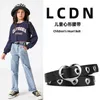 Bälten barns mode ögonbälte älskar spänne dekorativa jeans barn trend ihåliga bältenbälten