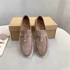 Italia Designer Loropiana Scarpe LP Lefu Scarpe da uomo e donne indossano scarpe più lento con scarpe in pelle in stile inglese di un piede doudou mary jane talloni spessi tacchi alti