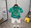 Sets Mode Kinderen Babyjongen korte mouwen Casual T-shirtshorts Katoenen set Kindersportpakken Kleding