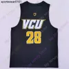 كرة السلة قمصان VCU كرة السلة Jersey NCAA College De'riante Jenkins Marcus Evans Marcus Santos-Silva Issac Vann Corey Douglas Mike'l