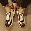 Dress Shoes Men Vulcanized Sneakers Tennis Sports Soft Microfiber Lace Up Mix Color Skateboarding Walking Casual Shoe For Male 230213