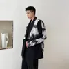 Herrdräkter blazers mode splice streetwear koreansk höst vårdräkt jacka män vintage casual blazer kappa