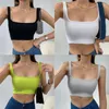 Damen Tanks Sommer Frauen Slim Tank Tops Sexy Crop Top für Solid Square Neck Plain ärmelloses Leibchen