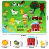 Kids Toy Stickers Farm Animals Filt Story Board Farmhouse Storybook Wall Hanging Decor Early Learning Interactive Play Gift Kerstmis 230213