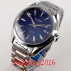 Armbandsur 40mm NH35 Automatisk herrklocka Sapphire Glass Date White Dial Steel Strap Ankomst